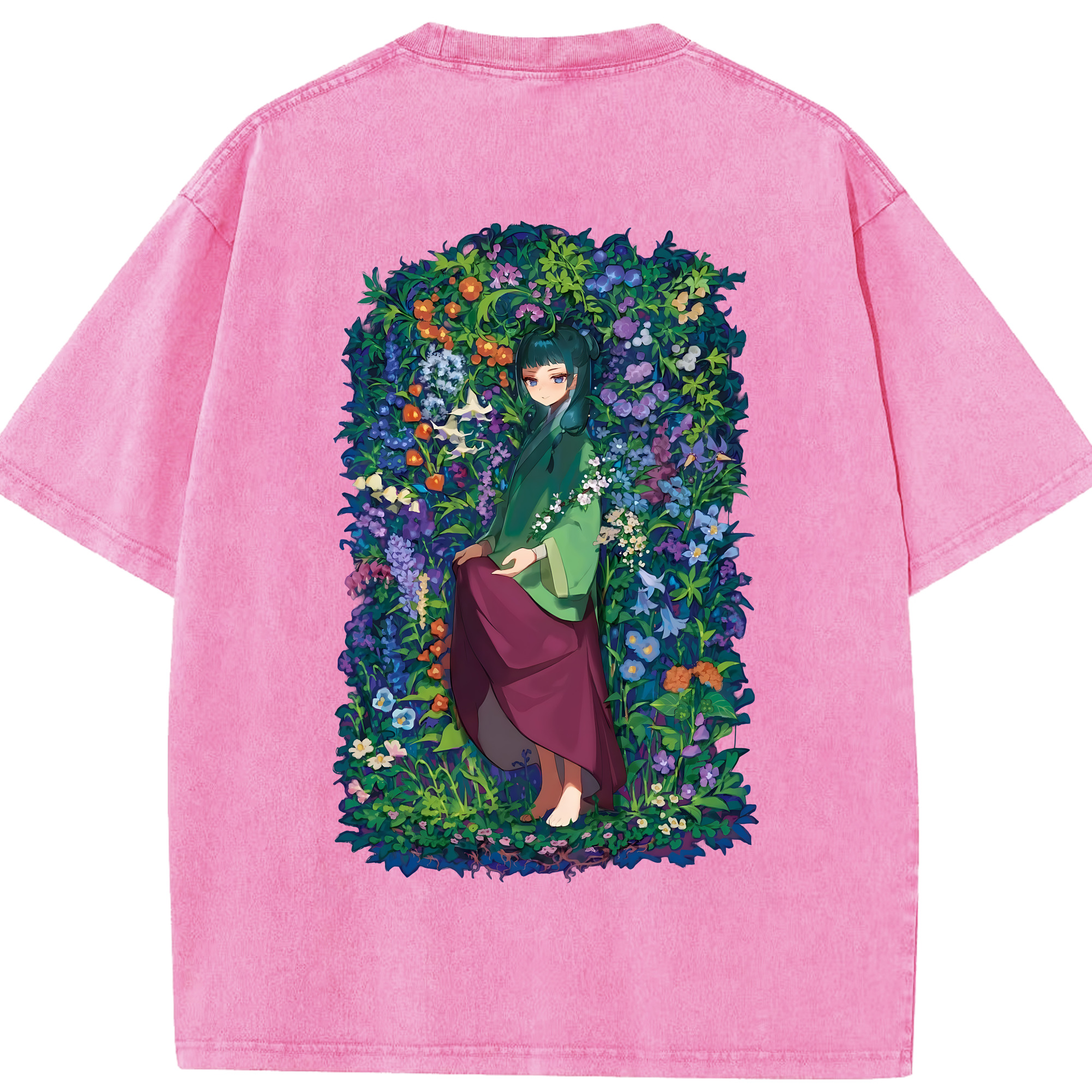 （画像用） 薬屋のひとりごと The Apothecary Diaries 綿100% ヴィンテージ風 半袖Tシャツ（背面プリント）